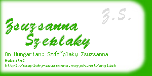 zsuzsanna szeplaky business card